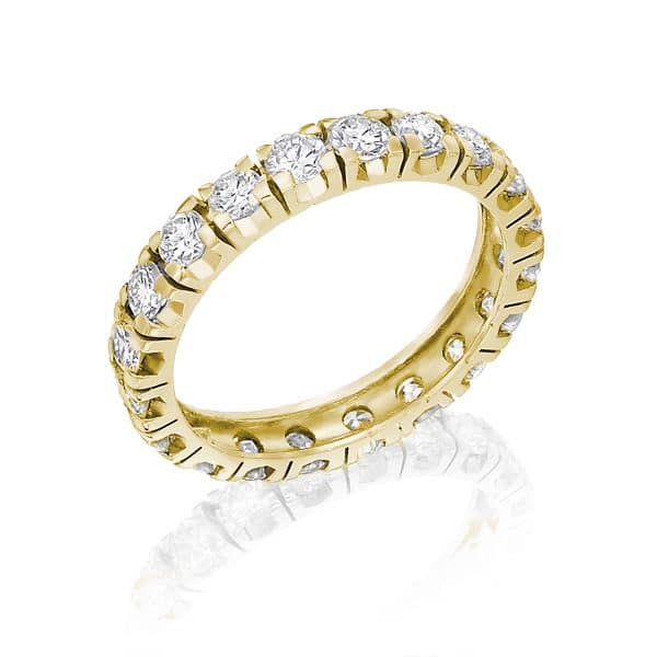 טבעת יהלומים נצח זהב צהוב 1039Y
